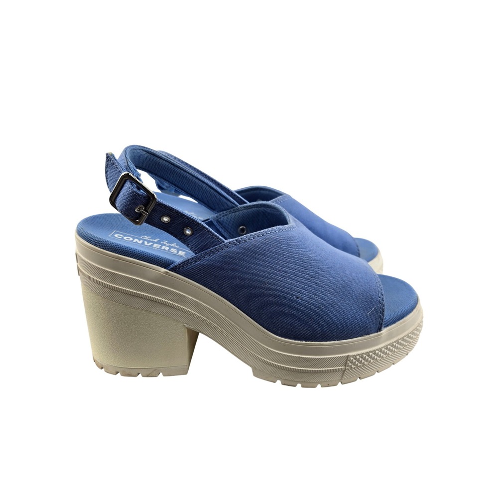 Converse Chuck Taylor All Star Chuck 70 De Luxe Heel Blue‎ Canvas Sandals 10.5